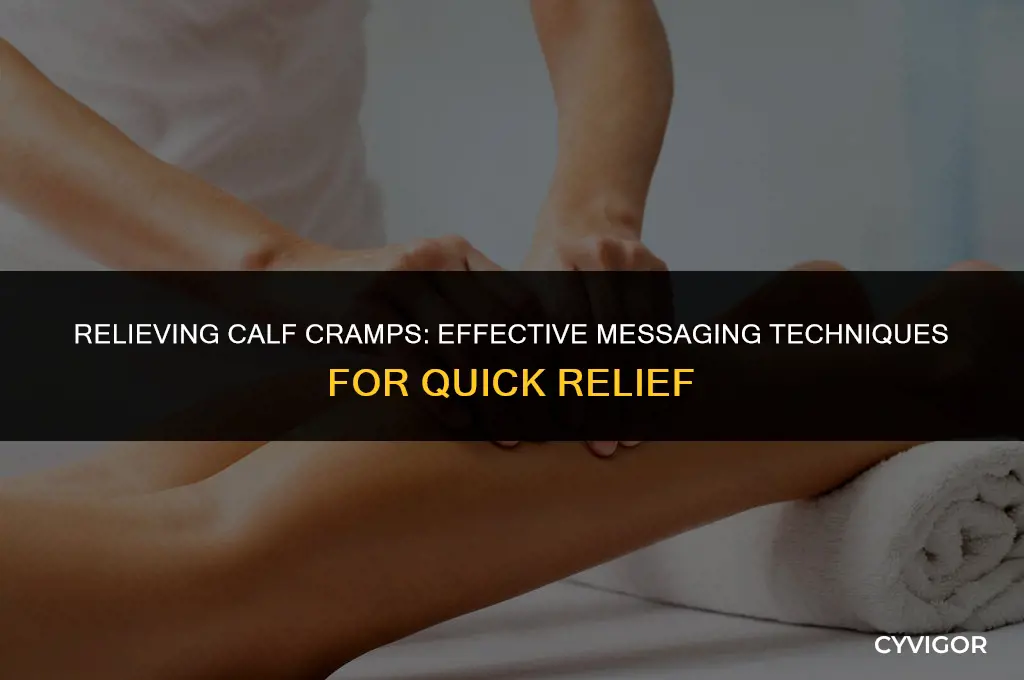 how to message your calf muscle after a cramp