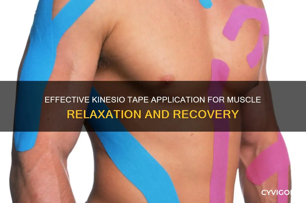 how to place kenesio tape to relax muscles