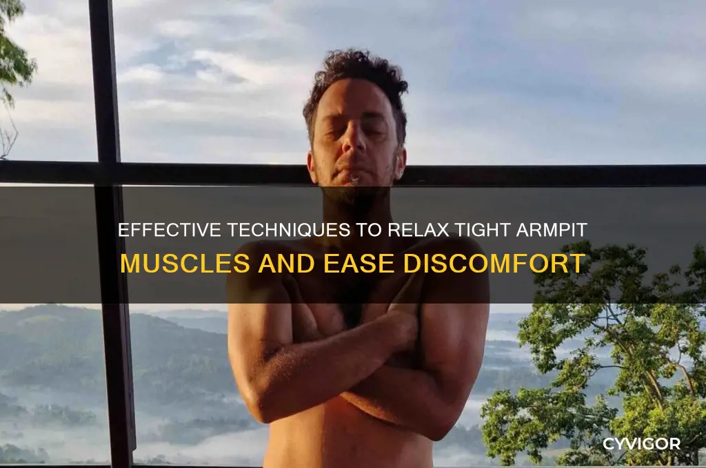 how to relax muscle around armpit