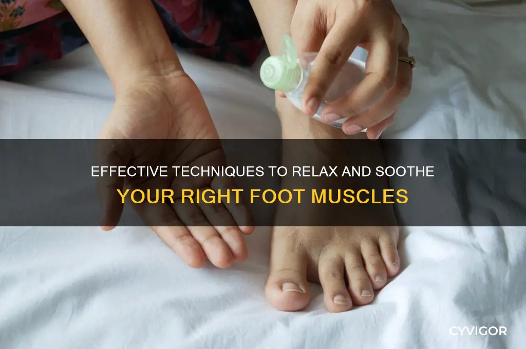 how to relax muscles right foot