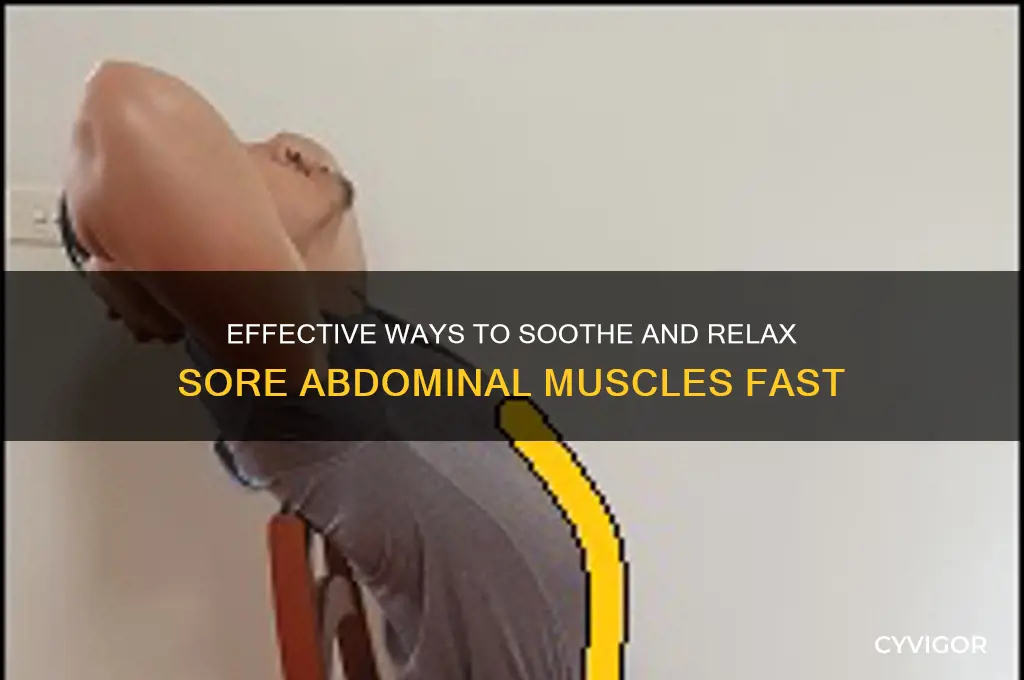 how to relax sore abdominal muscles