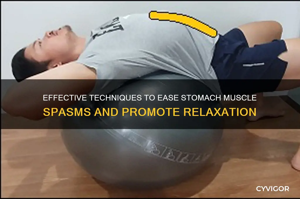 how to relax stomach muscle during spasm