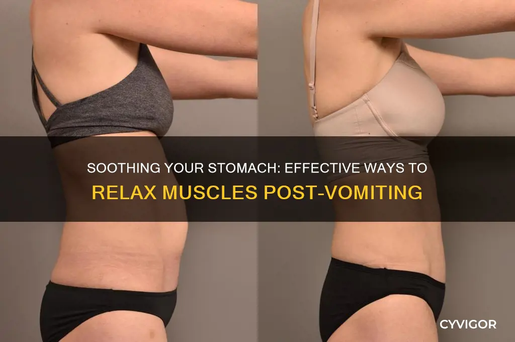 how to relax stomach muscles after vomiting
