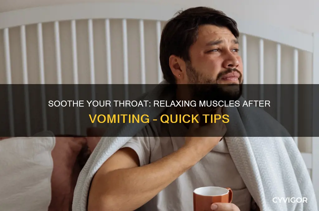 how to relax thraot muscles after throwing up