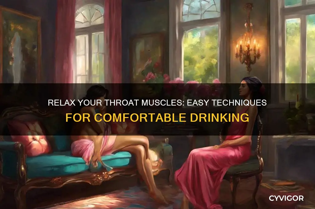 how to relax throat muscles for drinking