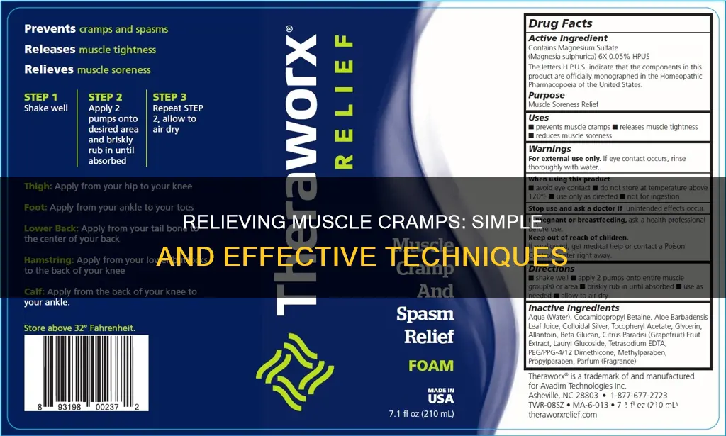how to releive muscle cramos