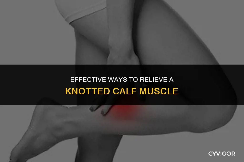 how to relieve a knotted calf muscle