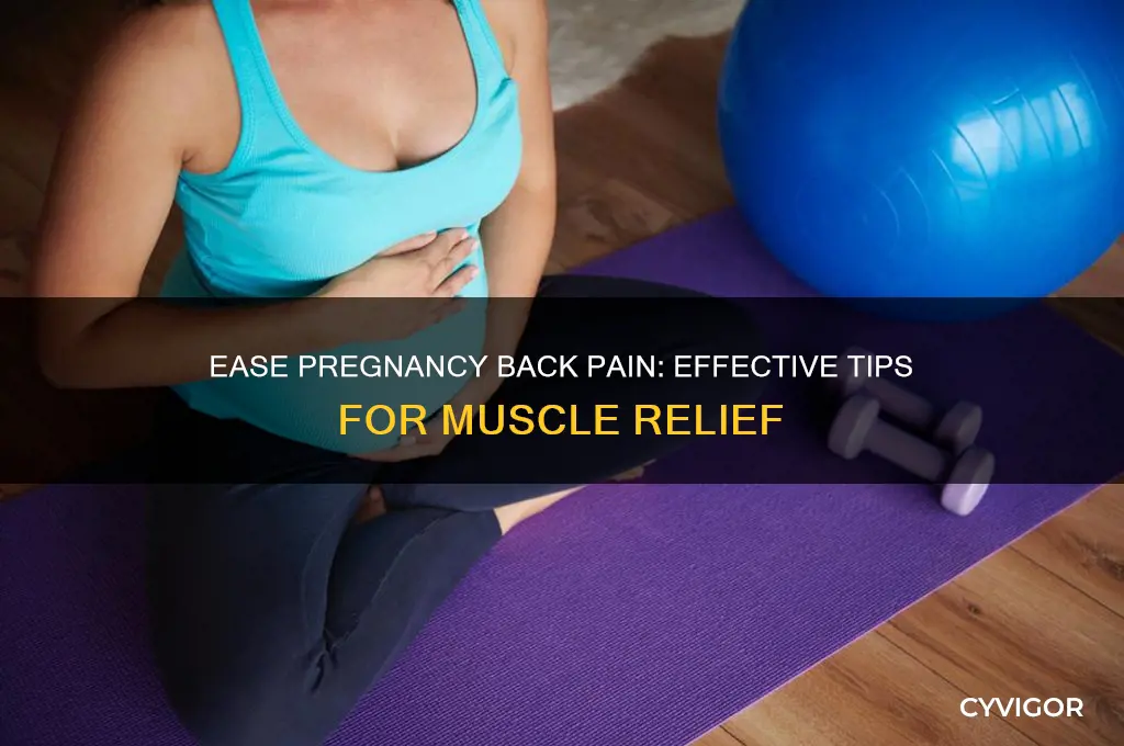how to relieve back muscle pain during pregnancy