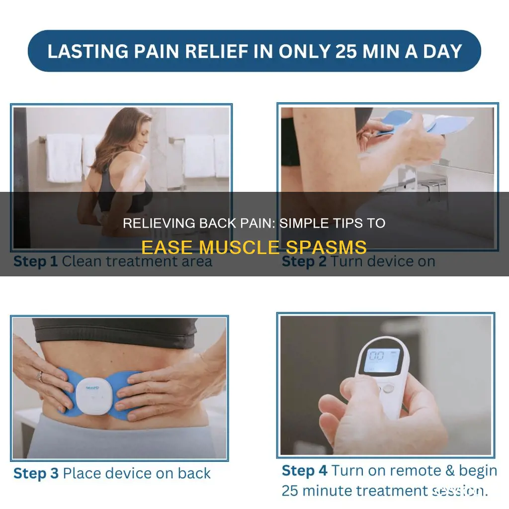 how to relieve back pain caused by muscle spasms