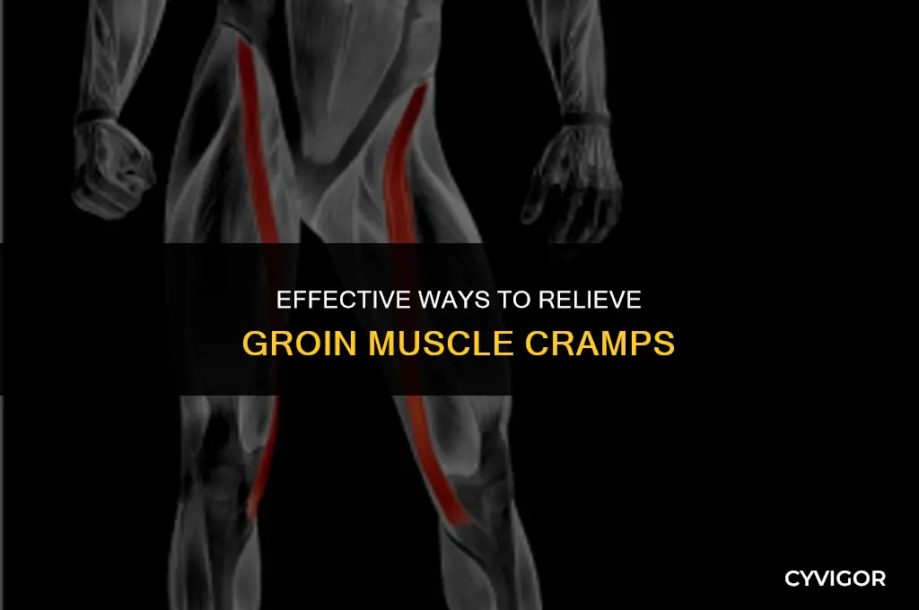 how to relieve groin muscle cramp