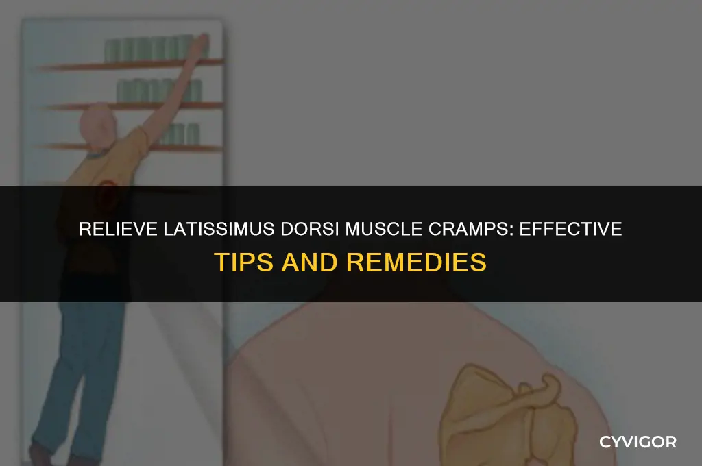 how to relieve latissimus dorsi muscle cramps