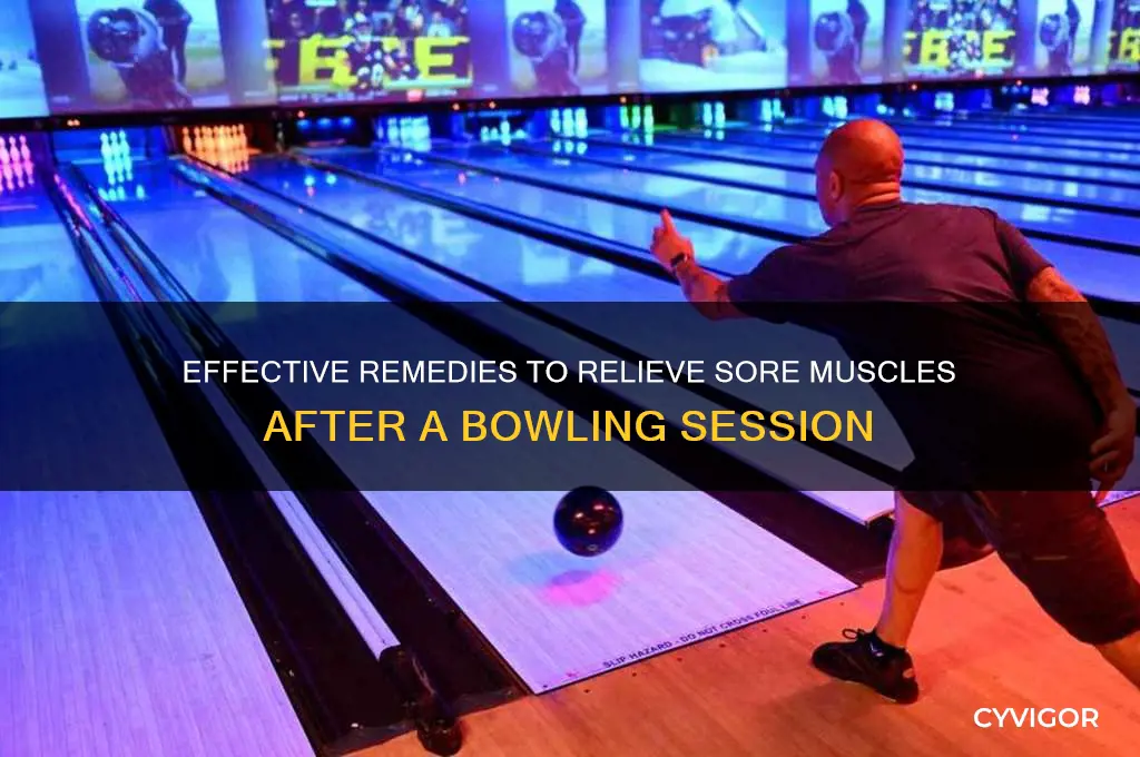 how to relieve sore muscles after bowling