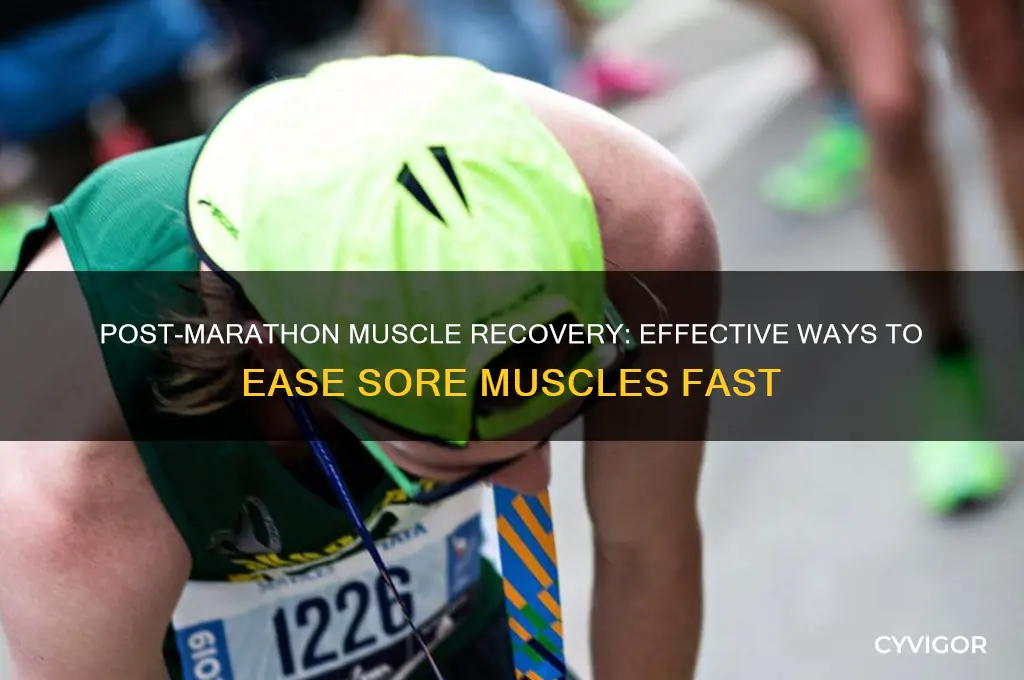 how to relieve sore muscles after marathon