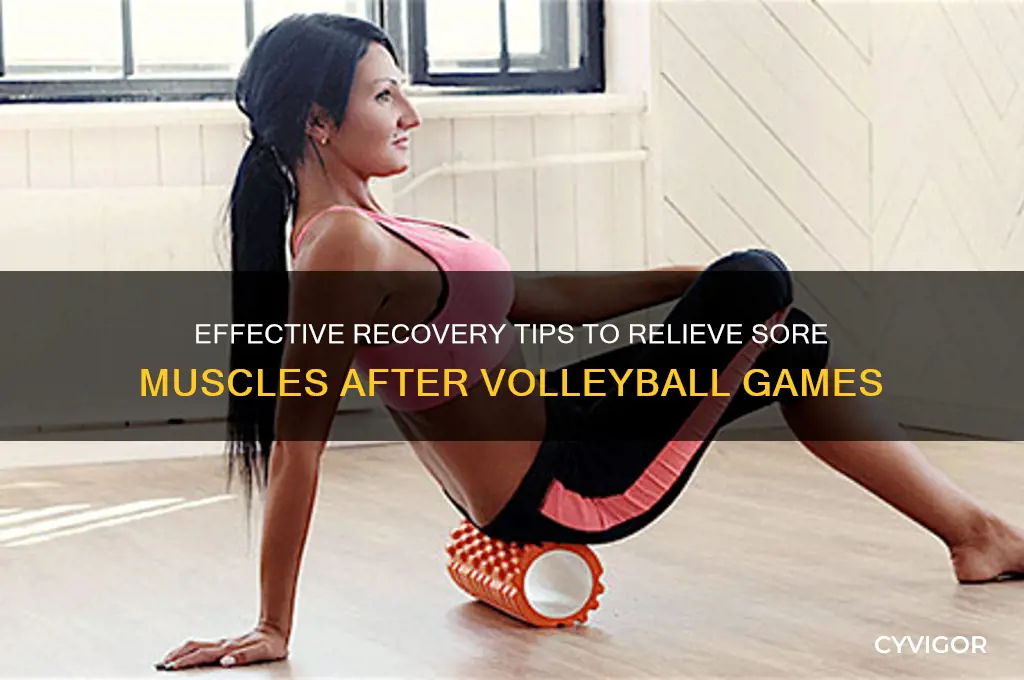 how to relieve sore muscles from volleyball