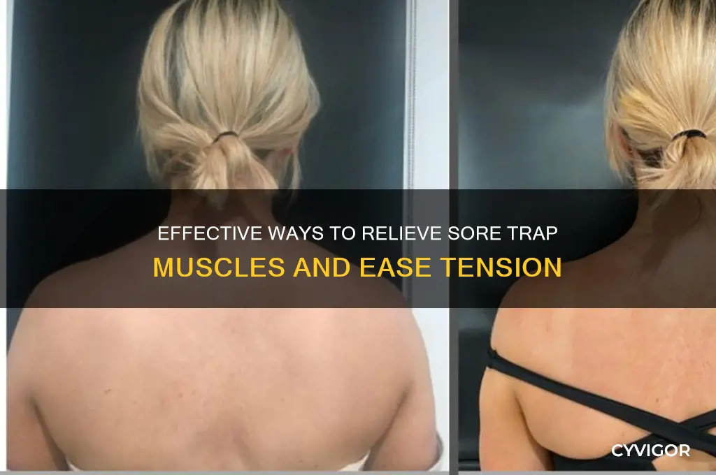 how to relieve sore trap muscles