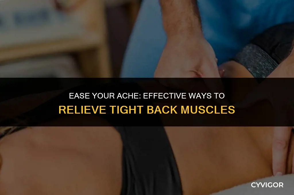 how to relieve tight back muscles