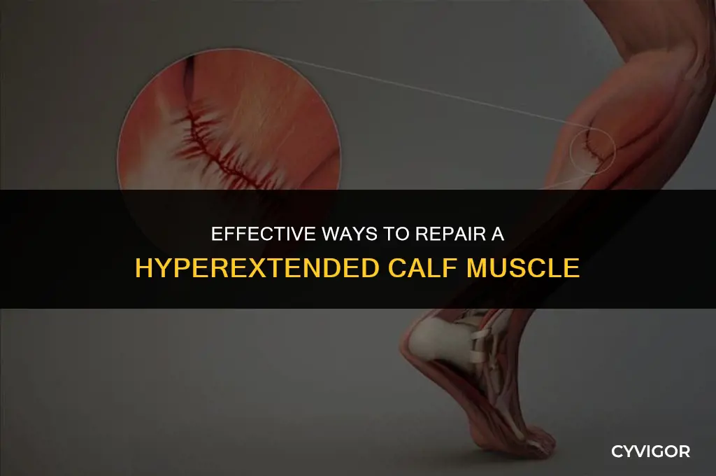 how to repair a hyperextended calf muscle