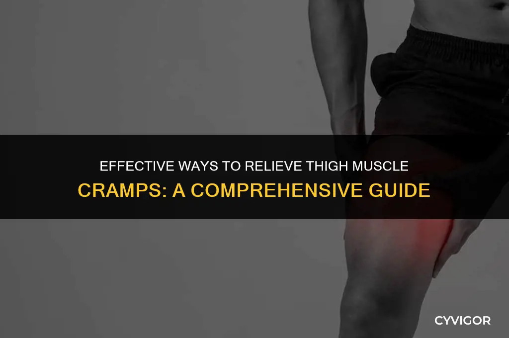 how to rub out thigh muscle cramps