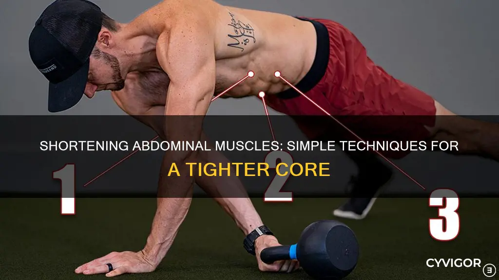 how to shorten abdominal muscles