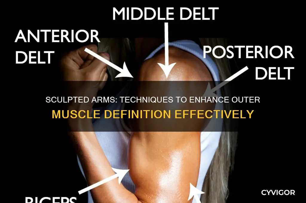 how to show muscle on the outside of your arm