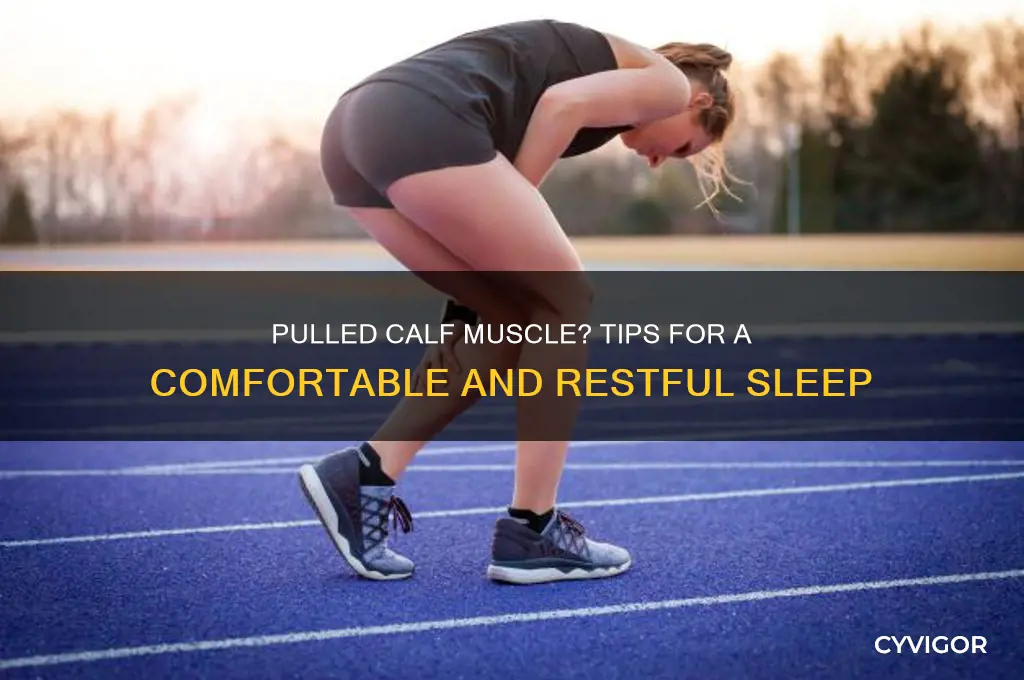 how to sleep with a pulled calf muscle