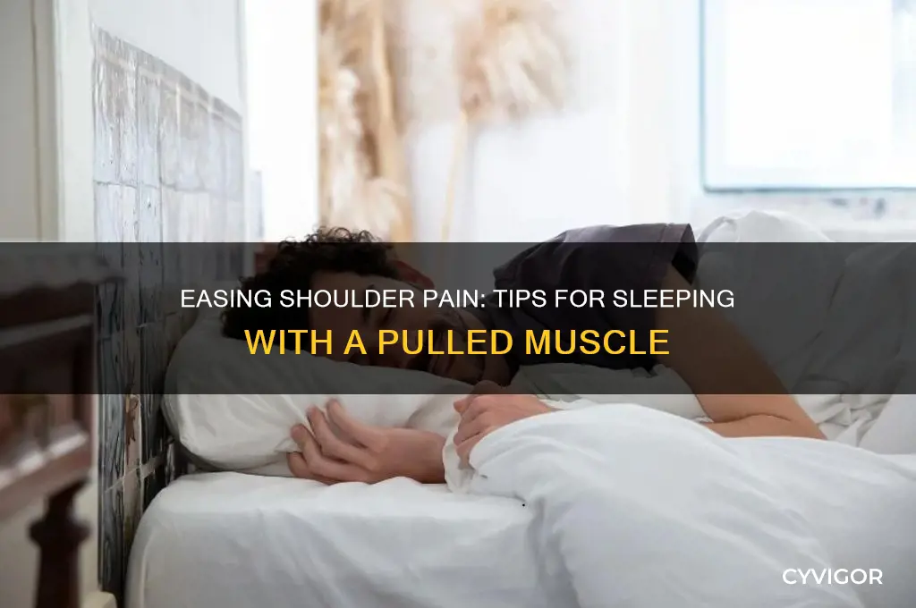 how to sleep with a pulled muscle in shoulder