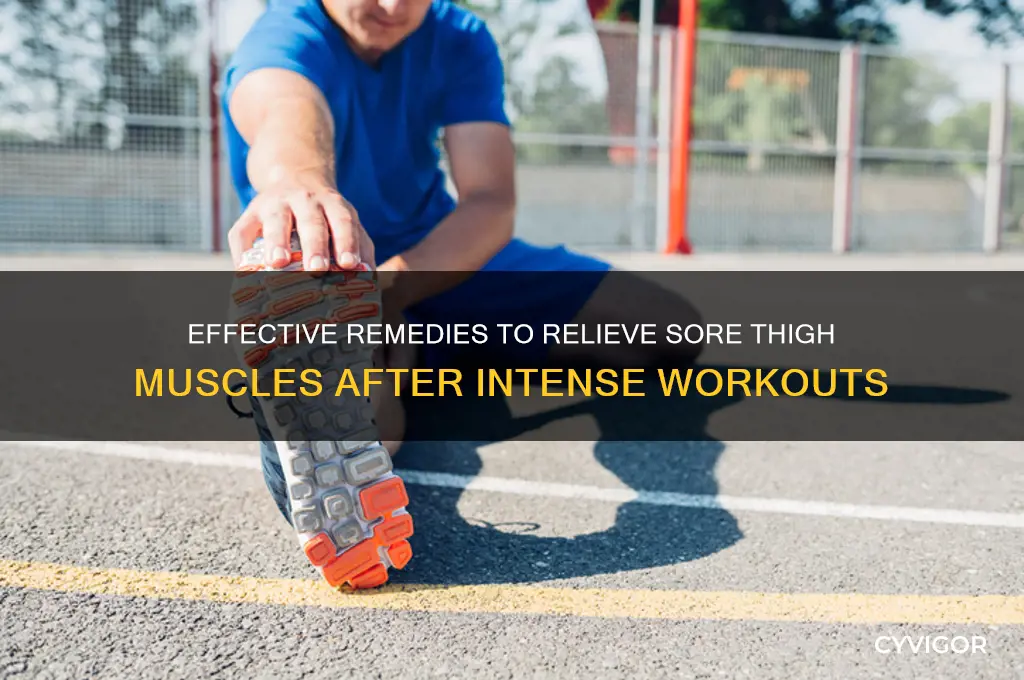 how to soothe sore thigh muscles