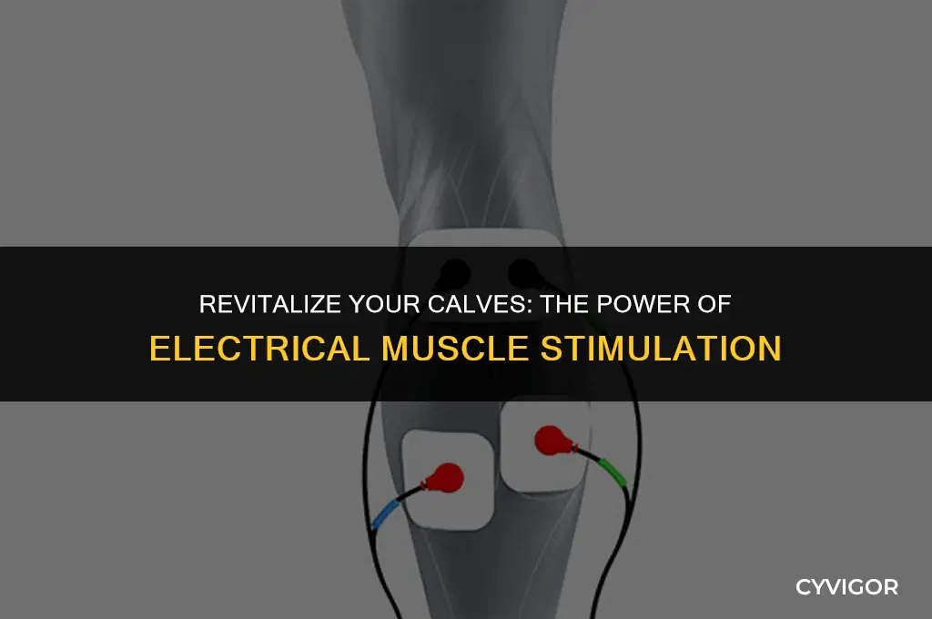 how to stimulate the calf muscle with electrical impulses