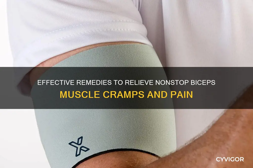 how to stop a muscle cramp biceps nonstop pain