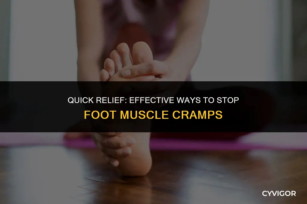 how to stop a muscle cramp in your foot