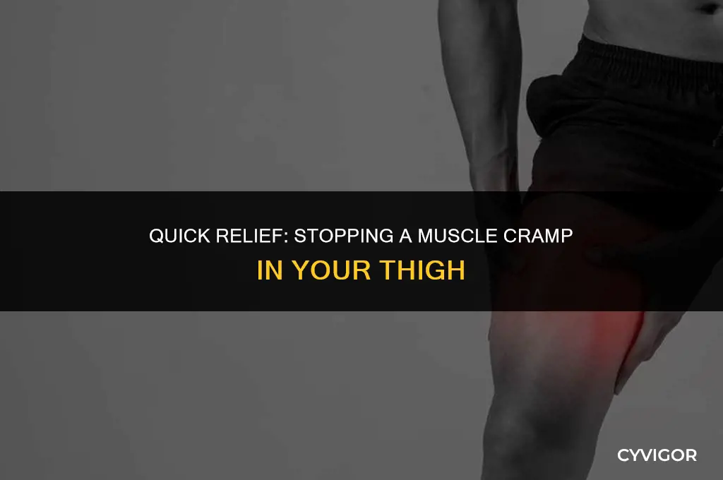 how to stop a muscle cramp in your thigh
