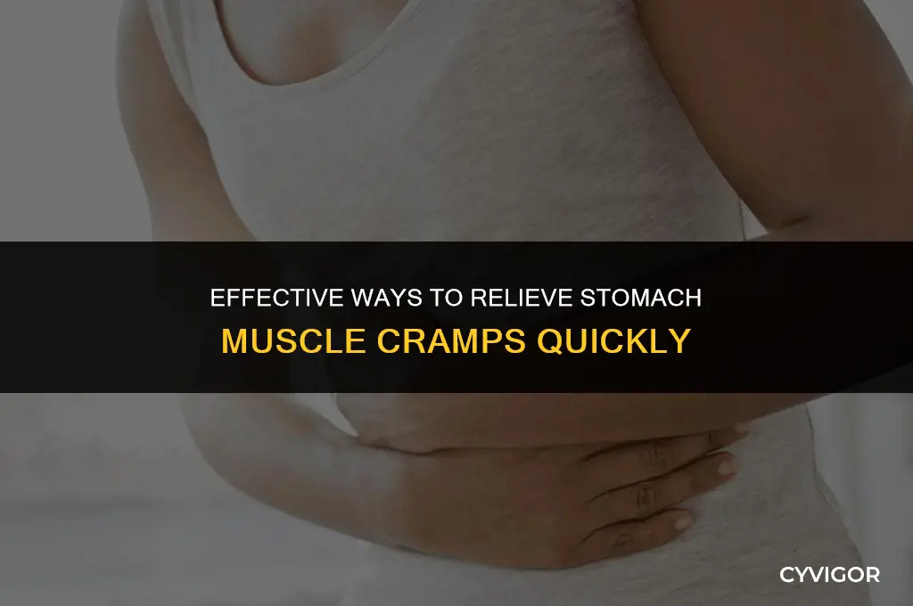 how to stop a stomach muscle cramp