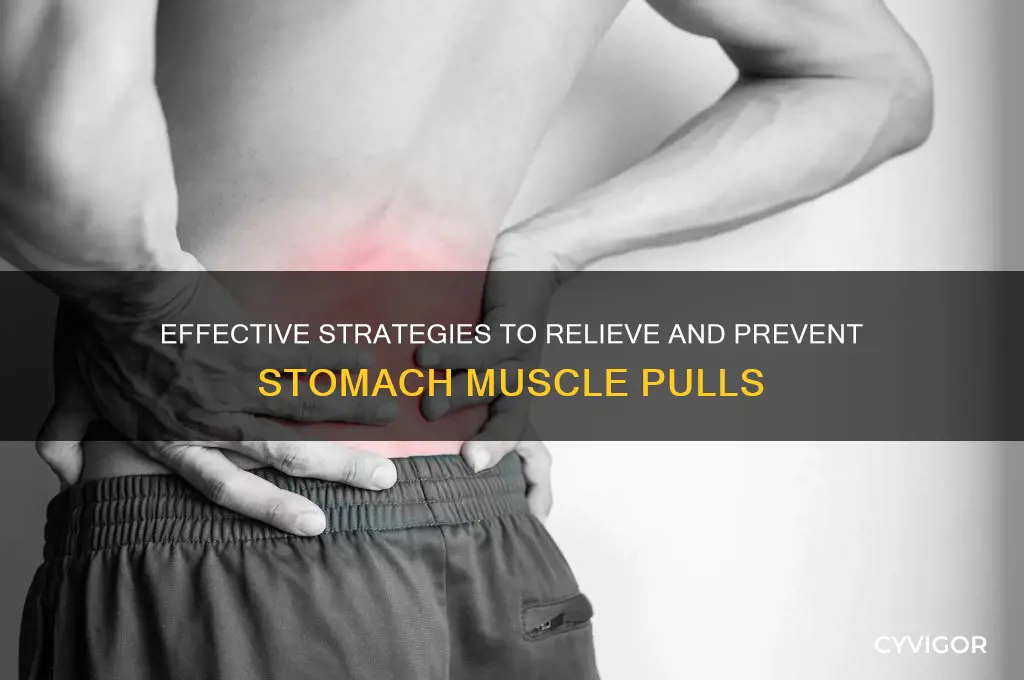 how to stop a stomach muscle pull