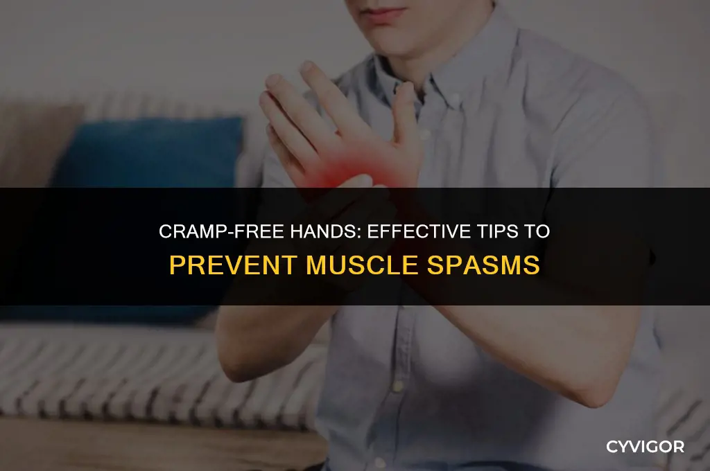 how to stop muscle cramps from holding my hands
