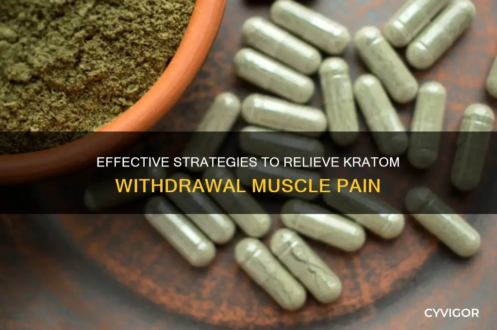 how to stop muscle pain from kratom withdraw