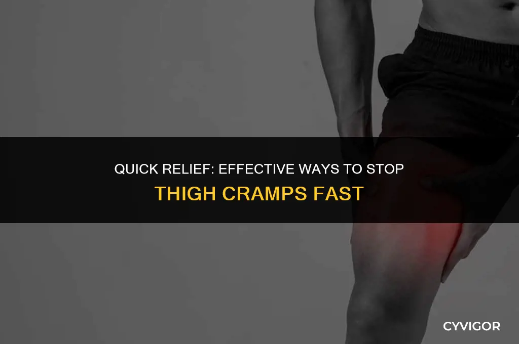 how to stop thigh cramps immediately