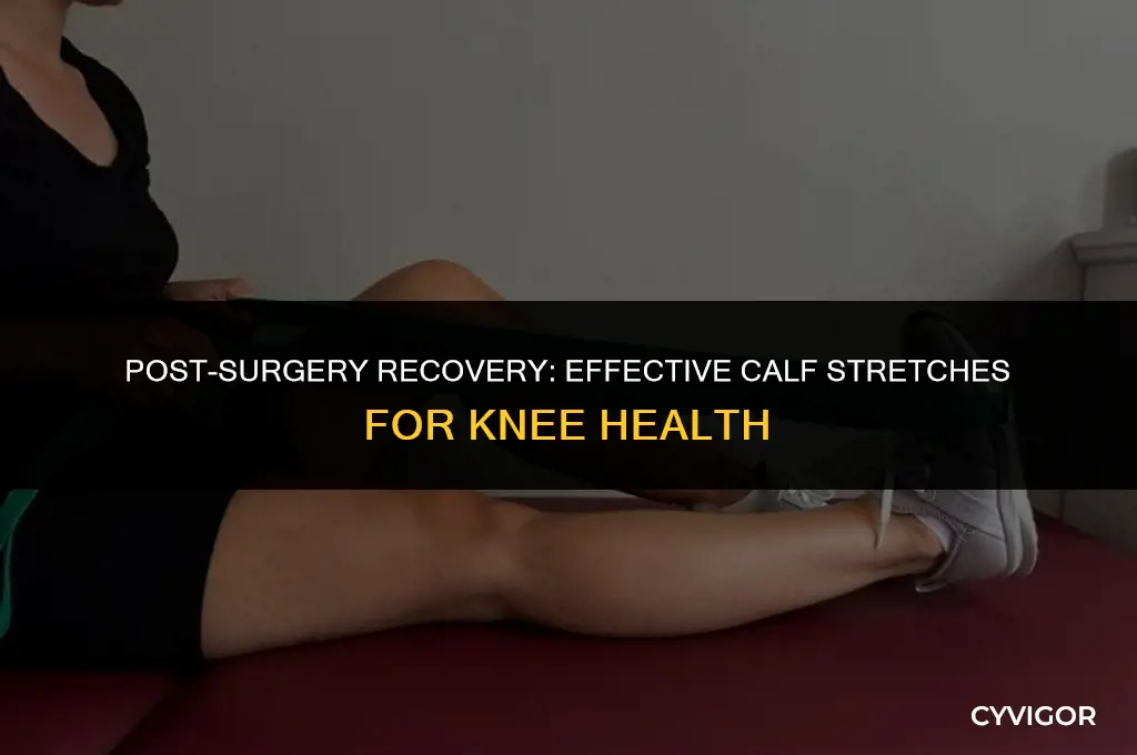 how to stretch calf muscle after arthroscopic knee surgery