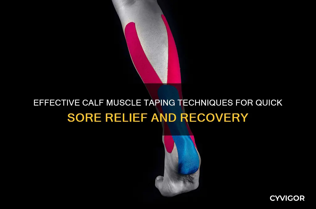 how to tape a sore calf muscle