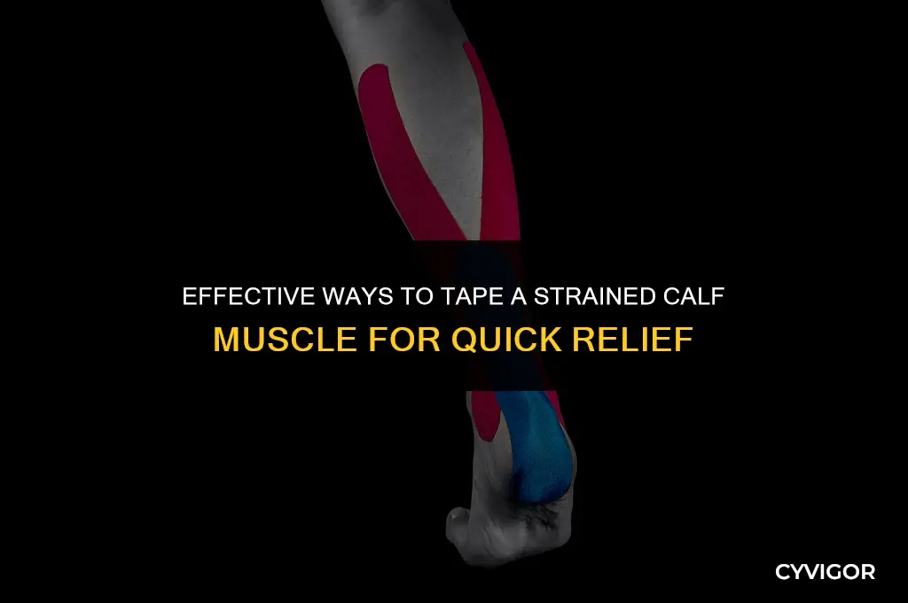 how to tape strained calf muscle