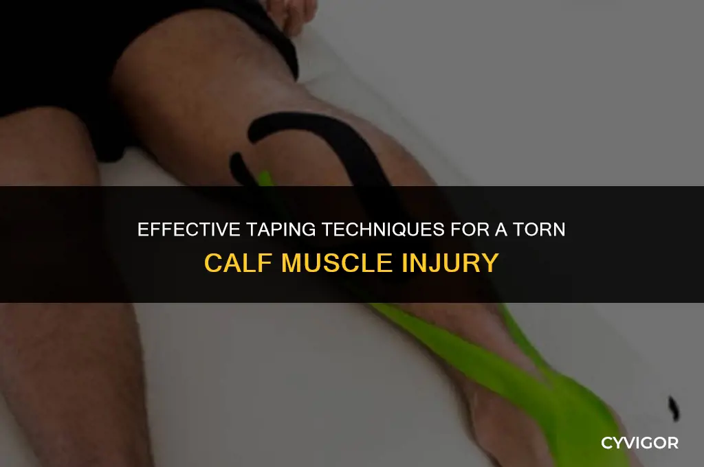 how to tape torn calf muscle