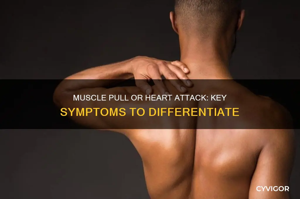 how to tell difference beteween muscle pull and heart attack