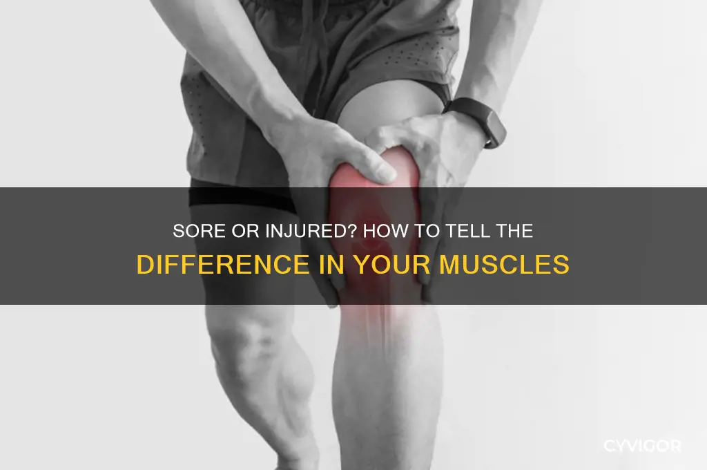 how to tell if a muscle is sore or injured