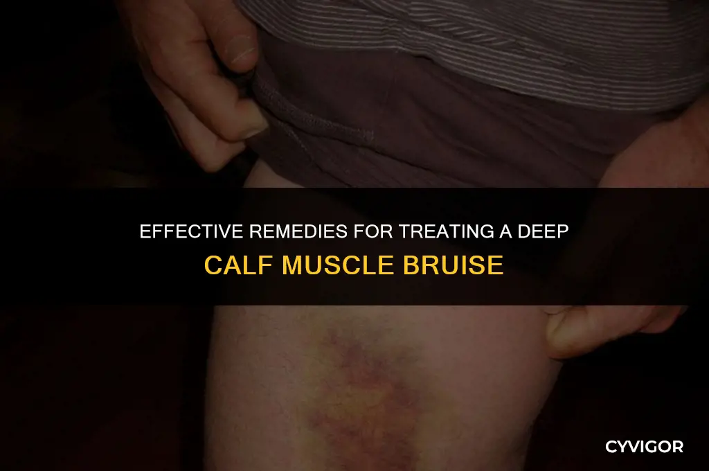 how to treat a deep calf muscle bruise