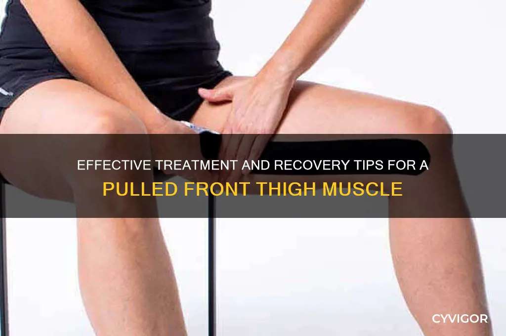 how to treat a pulled front thigh muscle