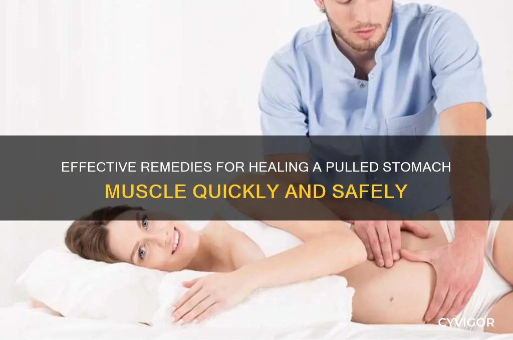how to treat a pulled muscle in stomach