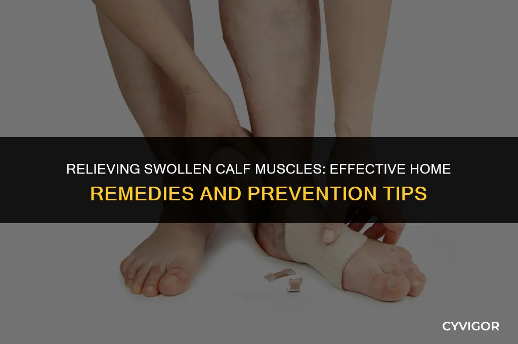 how to treat a swollen calf muscle