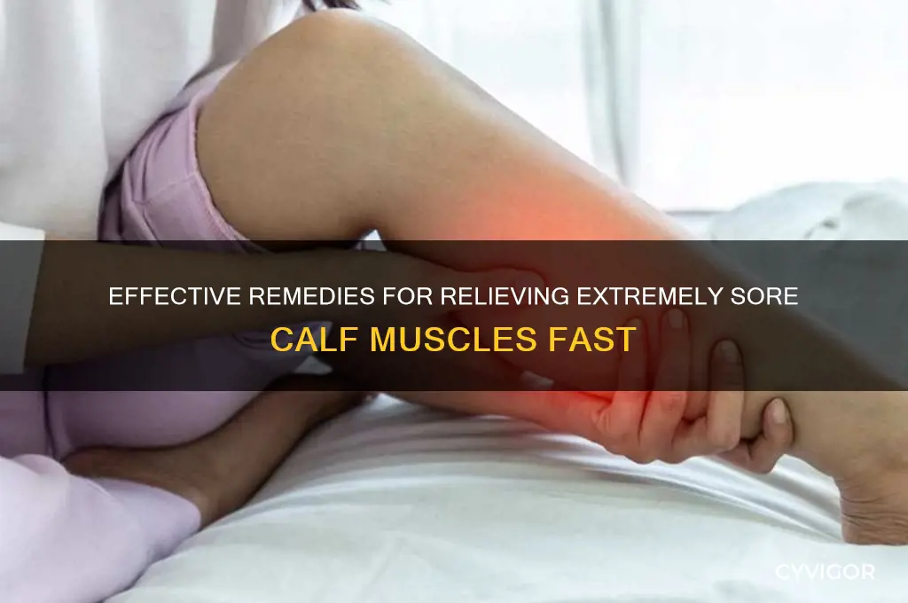 how to treat extremely sore calf muscles