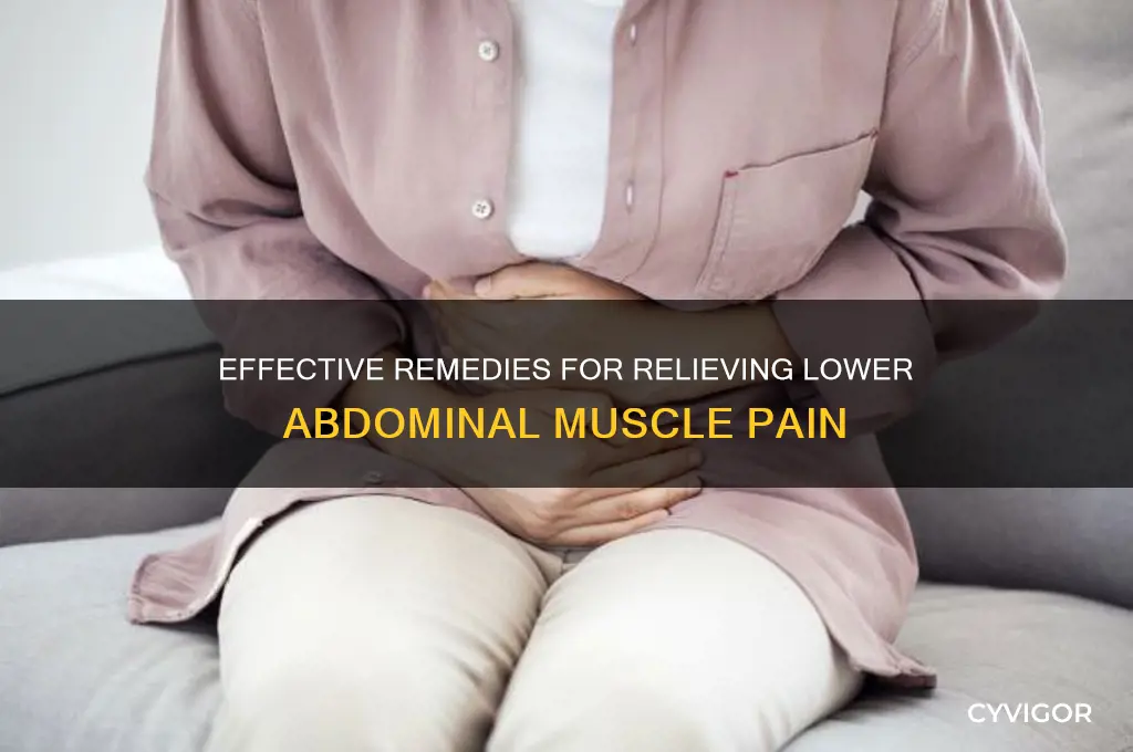 how to treat lower abdominal muscle pain