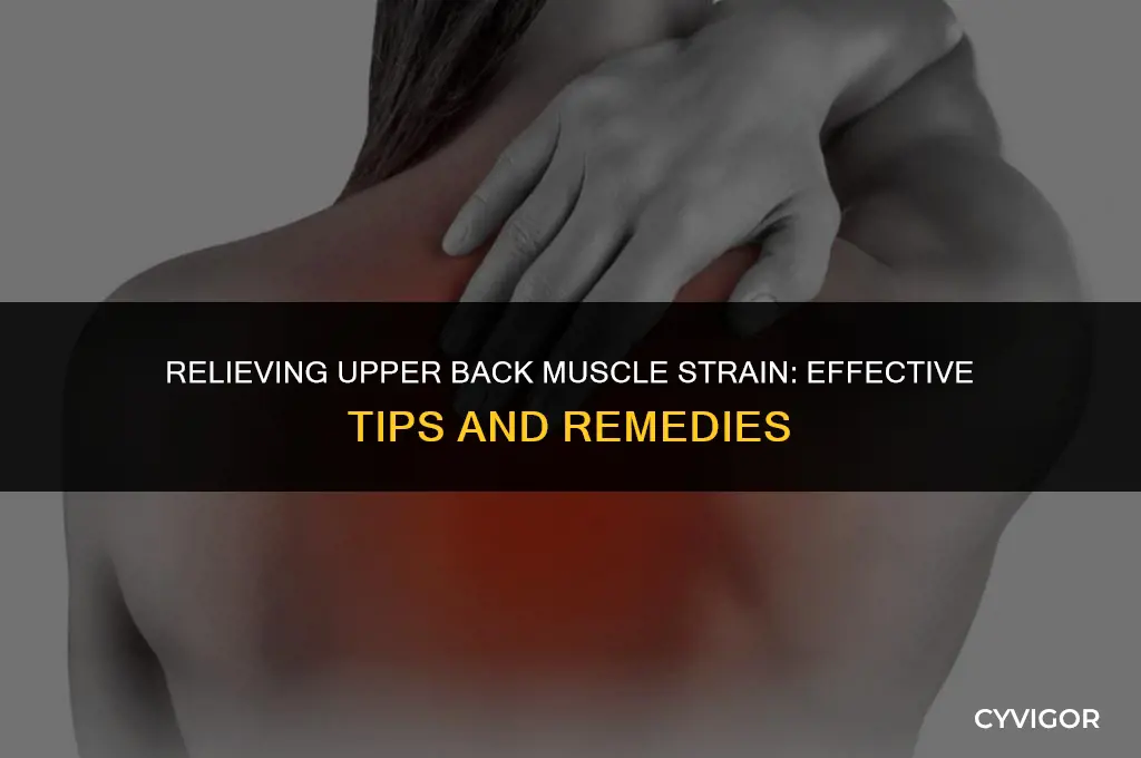 how to treat muscle strain in upper back