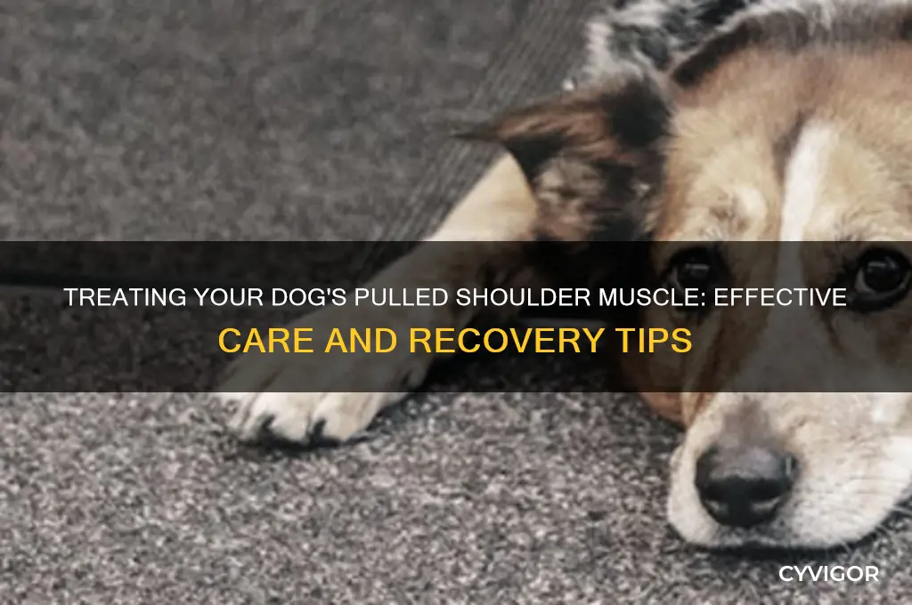 how to treat pulled shoulder muscle in a dog